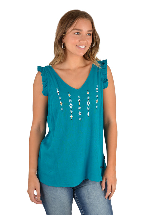 Pure Western Ladies Tank - P2S2597645-ON SALE