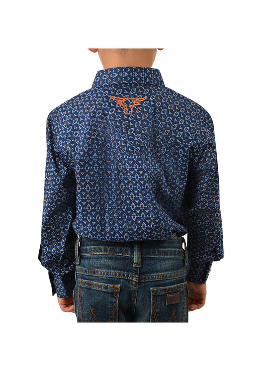 Pure Western Boys Kane Print Western L/S Shirt - P2S3100585