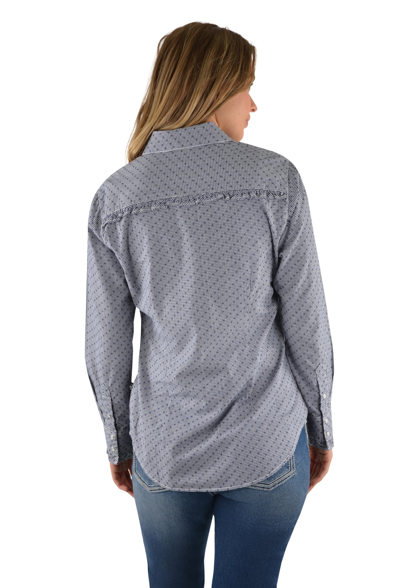 Pure Western Ladies Britt Frill L/S Shirt- P2W2132555 - On Sale