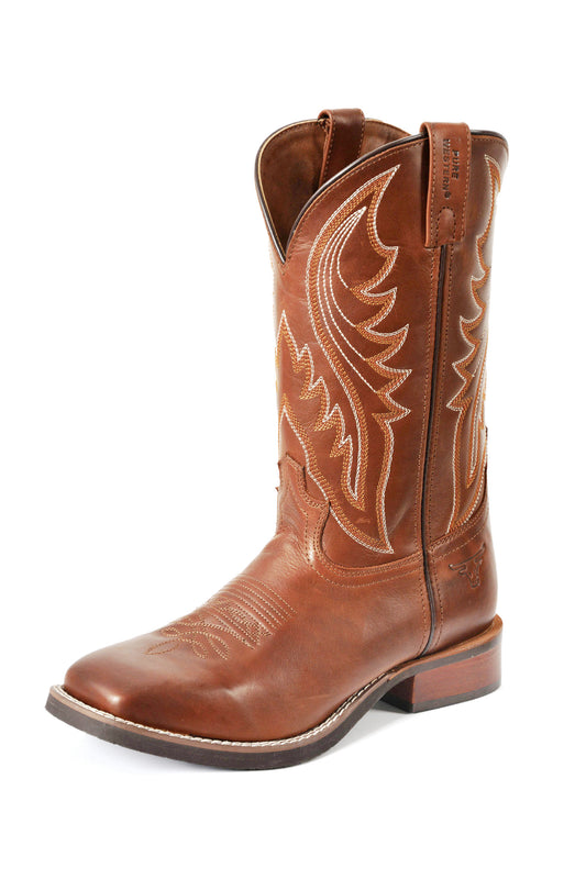 Pure Western Mens Tex Boot - Maghony Brown - P3W18217
