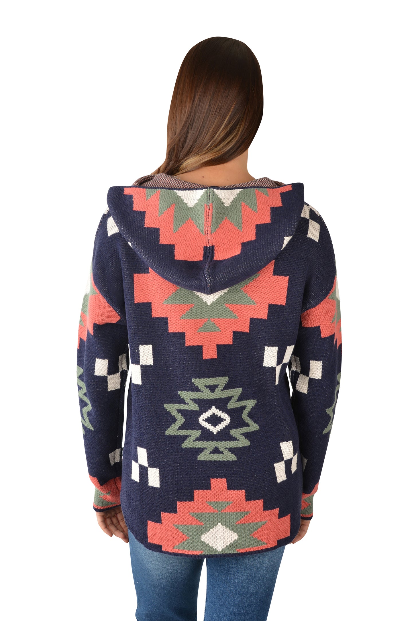 Pure Western Ladies Khloe Knitted Pullover - Multi/Navy - ON SALE