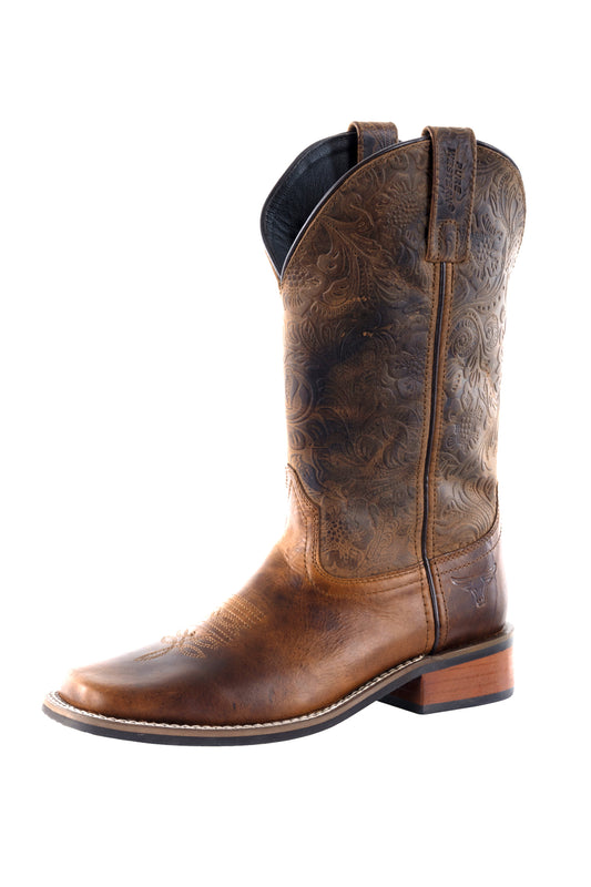 Pure Western Ladies Dallas Boot - Pecan/Chocolate - P3W28423