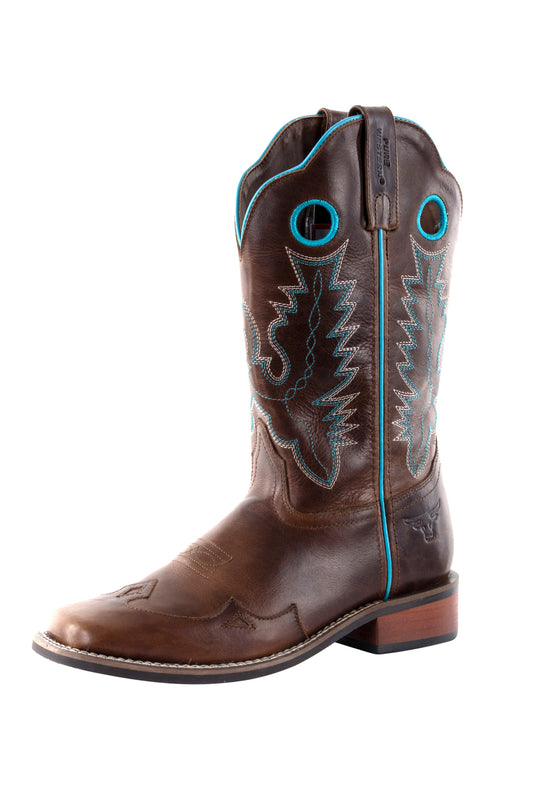 Pure Western Ladies Montana Boot - Wood Brown - P3W28425
