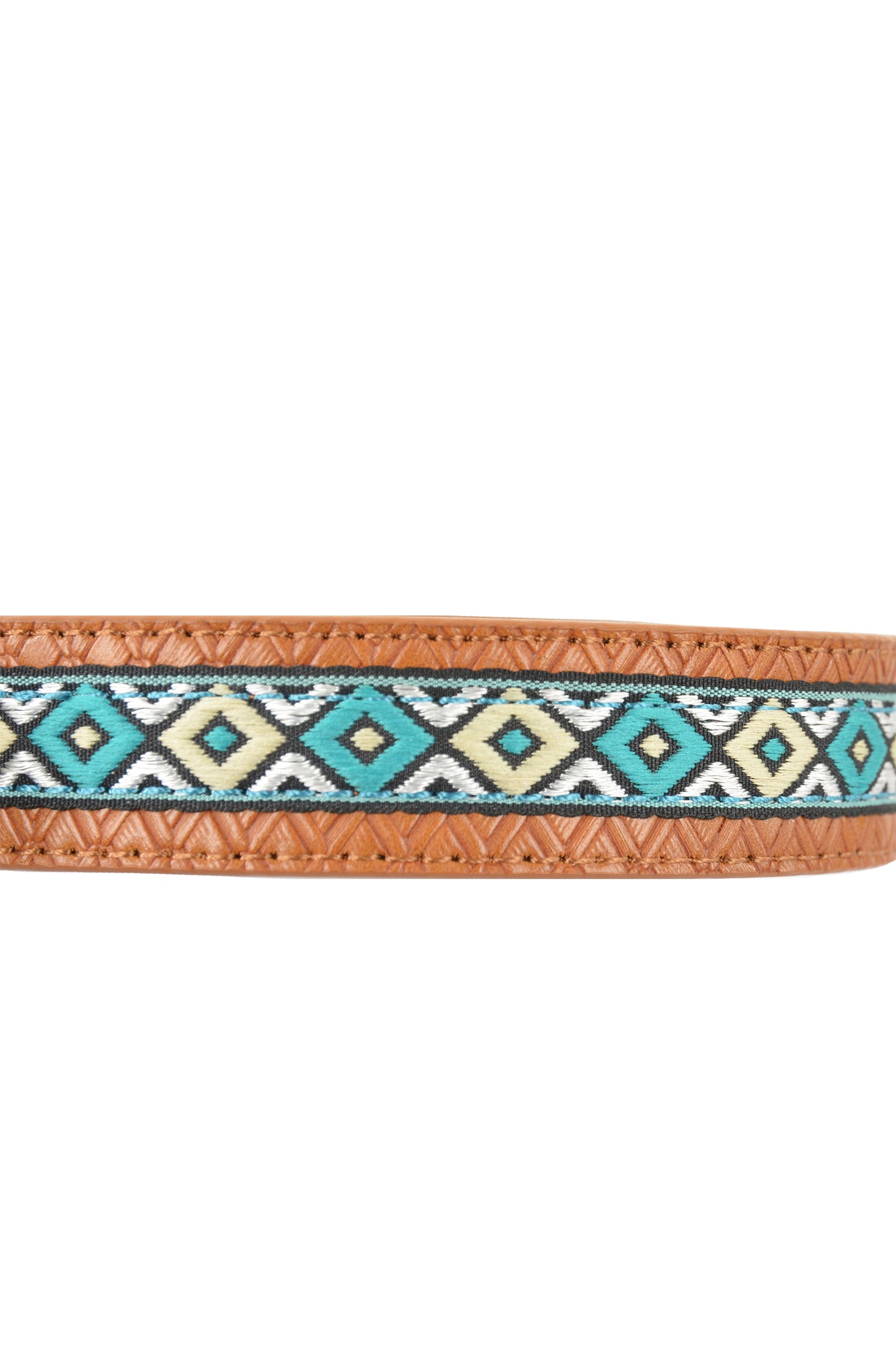 Pure Western Remi Dog Collar - Tan/Blue - P3W2997CLR
