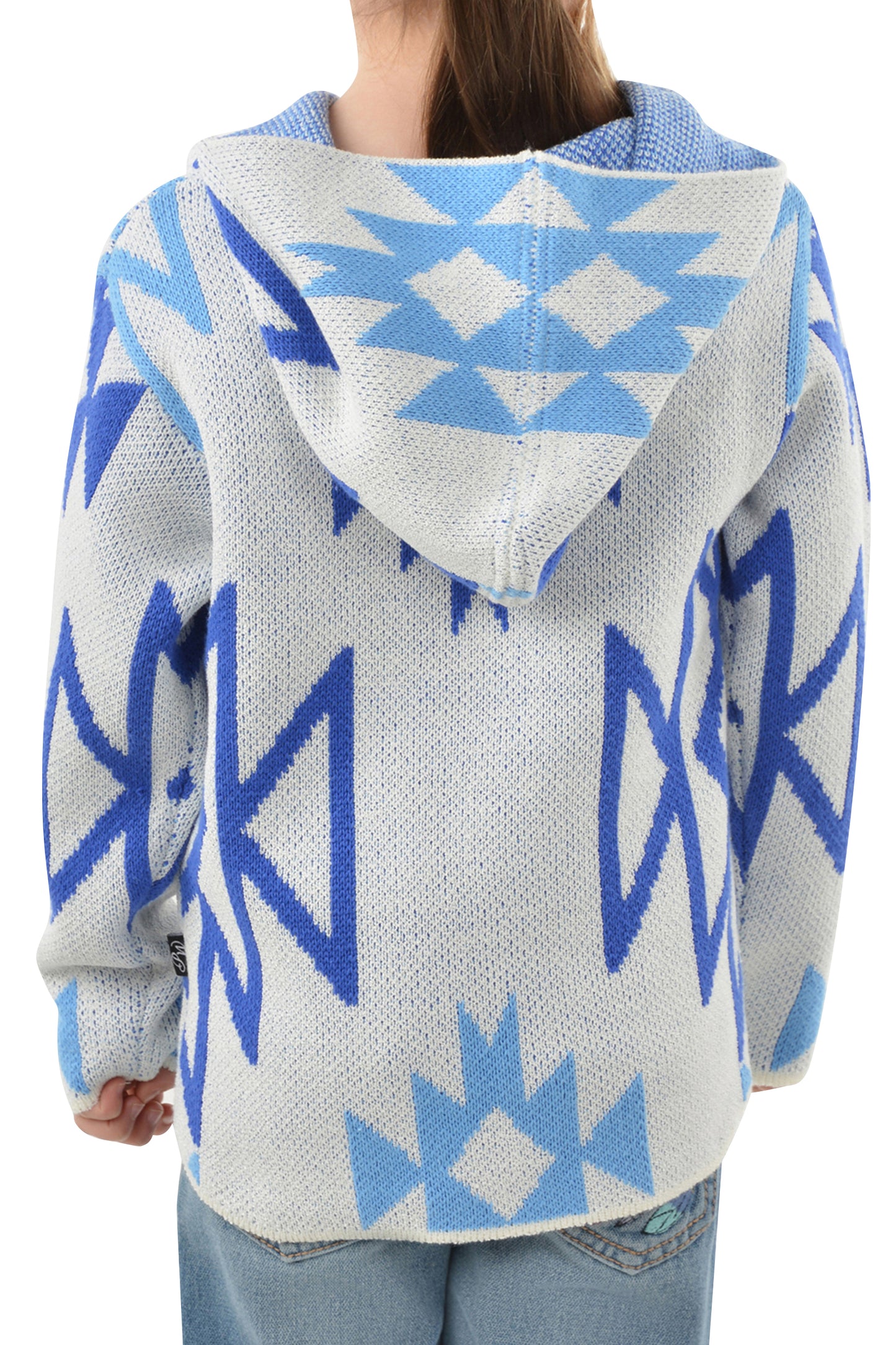 Pure Western Girls Khloe Knitted Pullover - Cream/Blue - On Sale