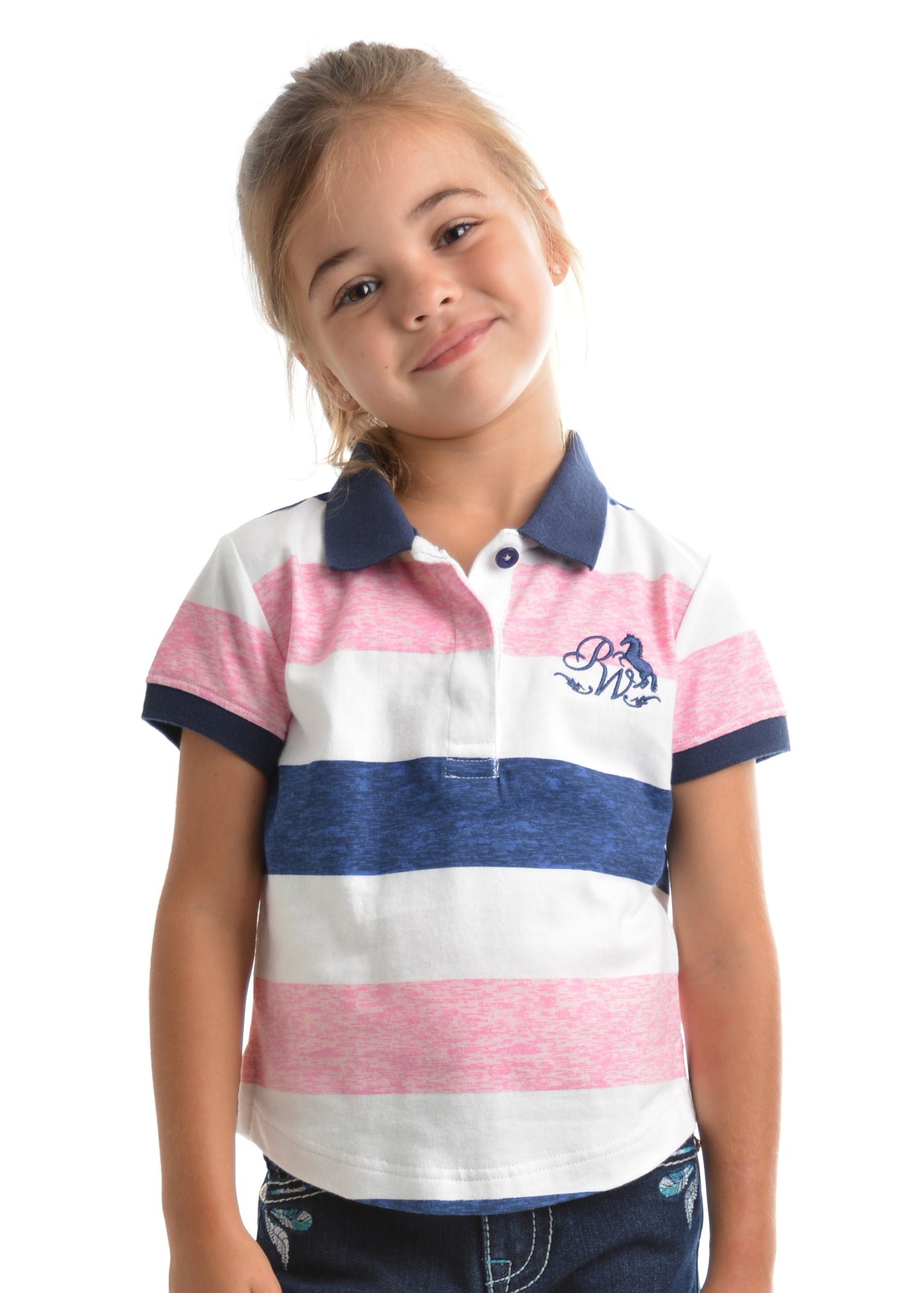 Pure Western Girls Adley S/S Polo - P9S5500269