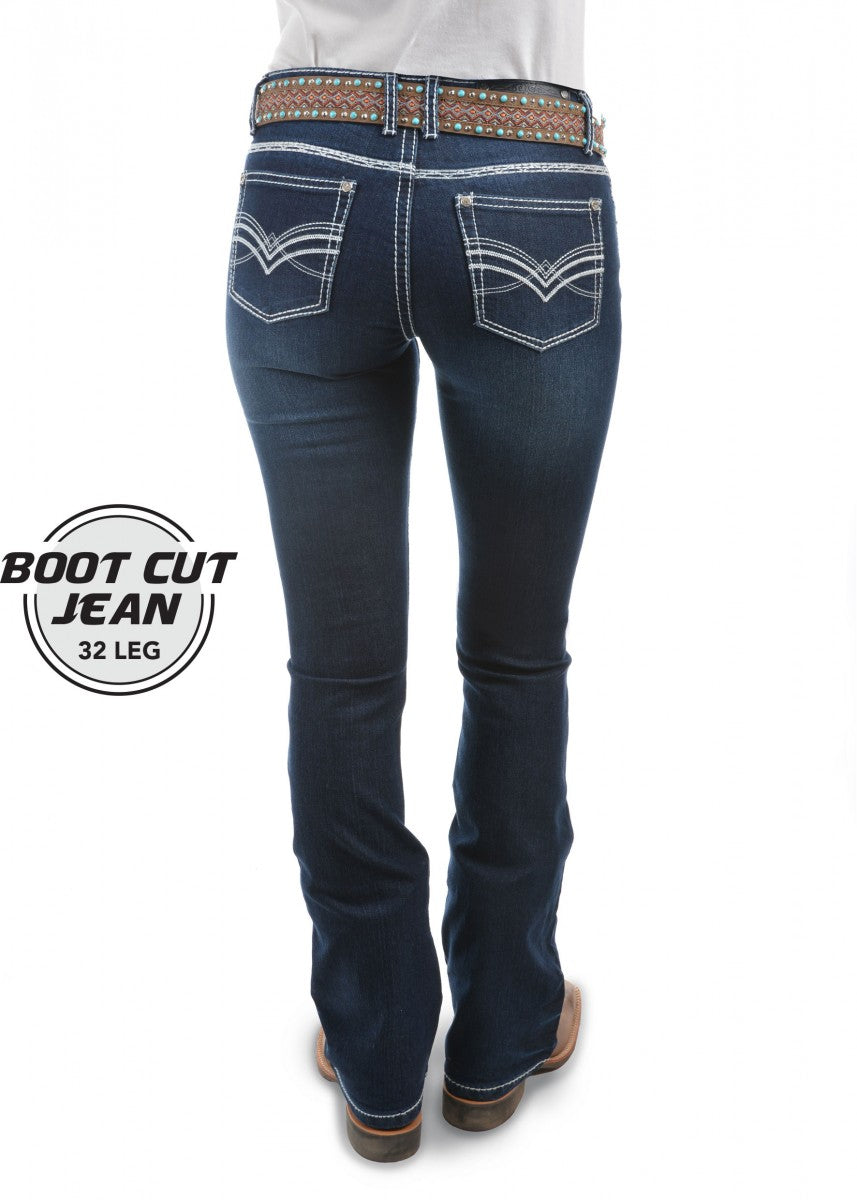 Pure Western Ladies Hannah Boot Cut Jean - 32" Leg - PCP2211119