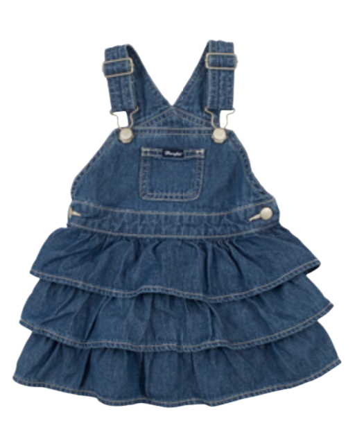Wrangler Baby Girl Ruffle Bibs and Brace Skirtall
