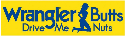 Wrangler Butts Sticker - Yellow and Blue