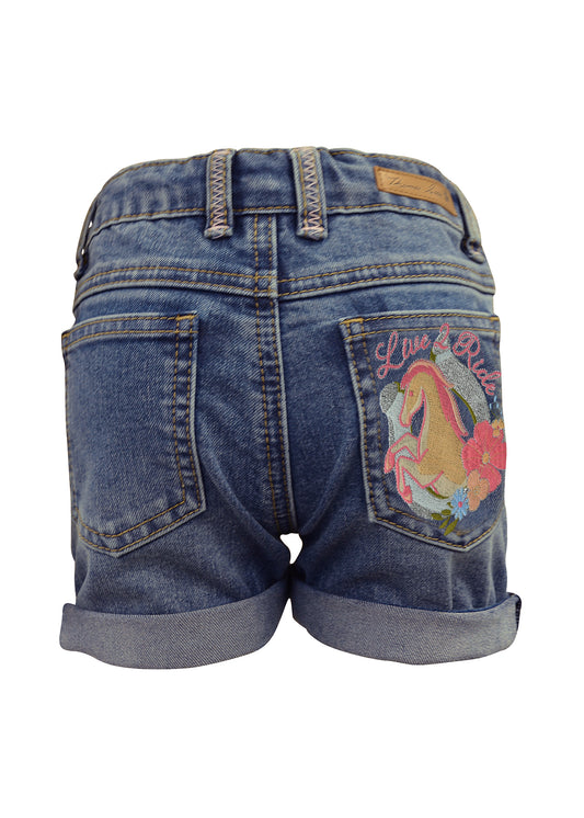 Thomas Cook Girls Embroidered Denim Shorts