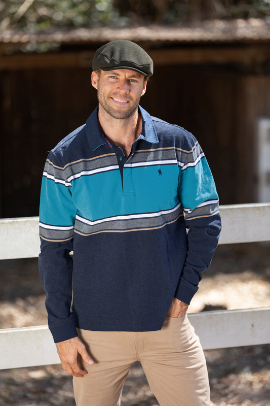 Thomas Cook Mens Manningham Stripe Rugby - ON SALE