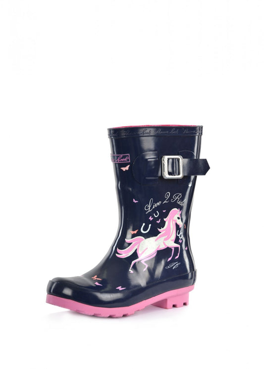 Thomas Cook Children's Kids Navy Pony Gumboot