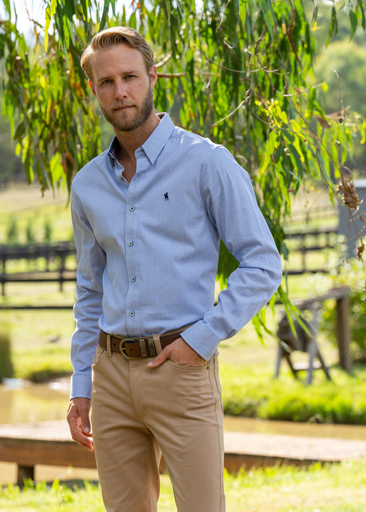 Thomas Cook Mens Kent Stripe Tailored L/S Shirt