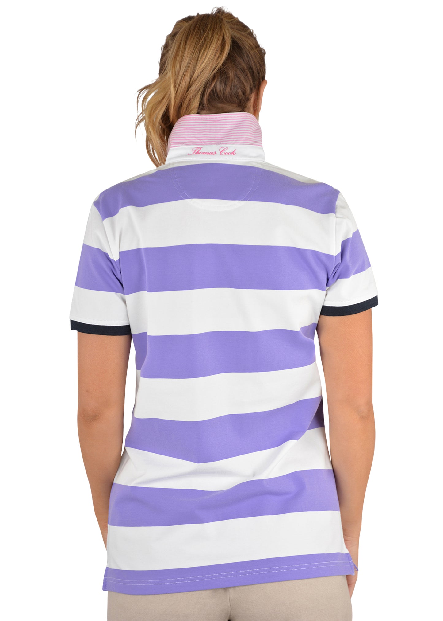Thomas Cook Ladies Beti Short Sleeve Polo - Purple/White - T2S2523071