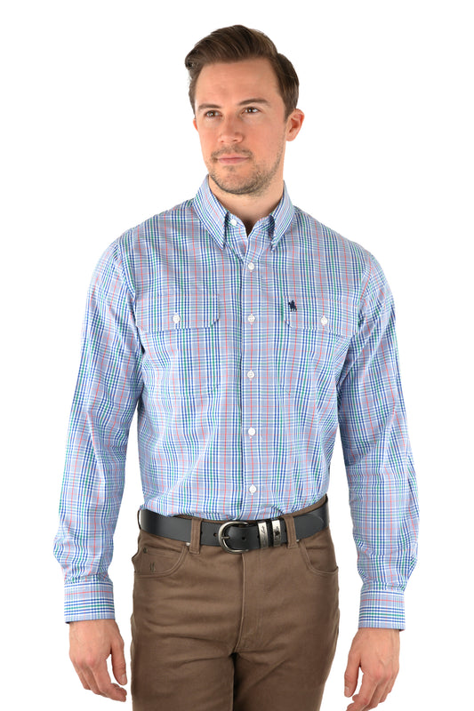 Thomas Cook Mens Gladstone Check 2 Pocket L/S Shirt - Multi - T3W1115042