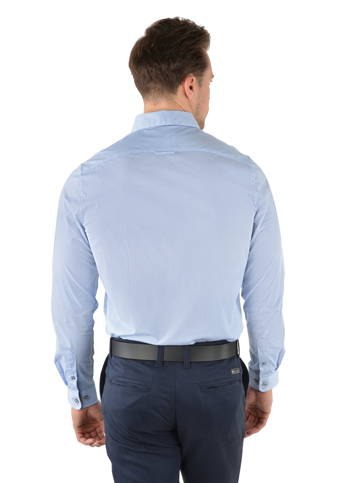 Thomas Cook Mens William Print Tailored L/S Shirt - Blue/White