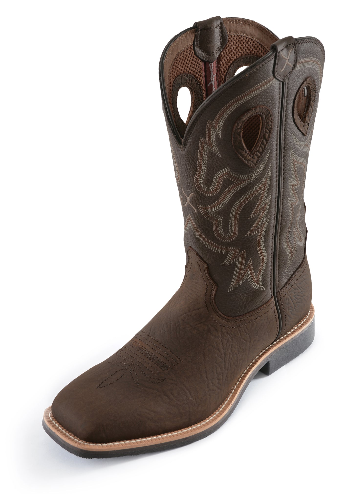 Twisted X Mens Top Hand Boot - Taupe/Brown - TCMTH0025
