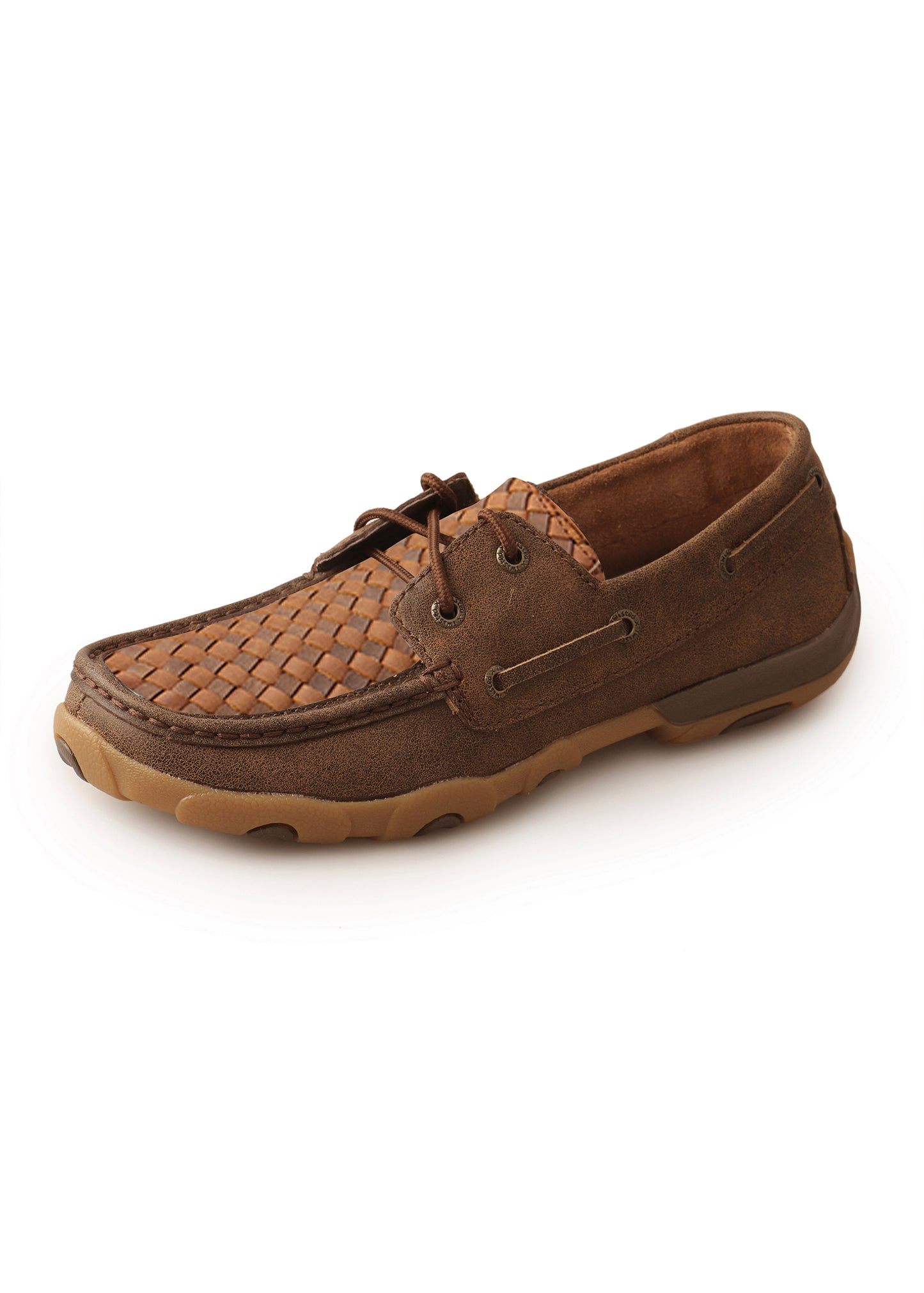 Twisted X Ladies Bomber Weave Flower Mocs Low Lace - ON SALE