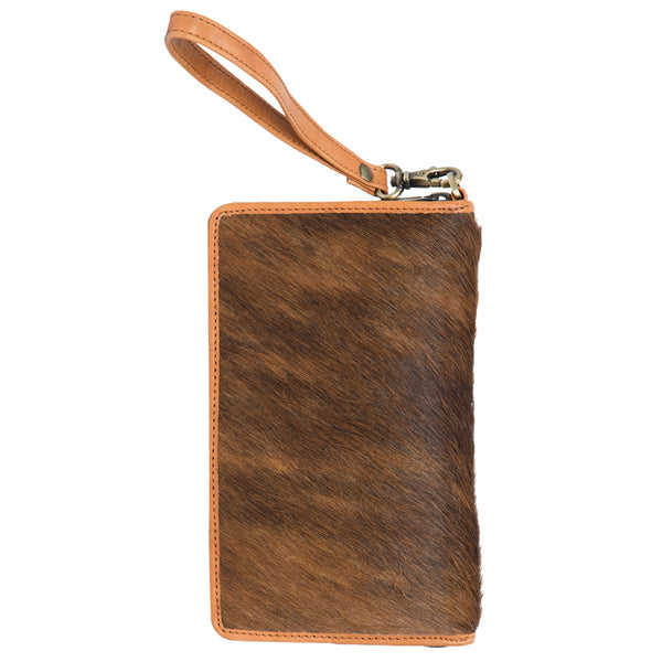 The Design Edge Texas Jersey Hairon and Masala Brown Leather Wallet
