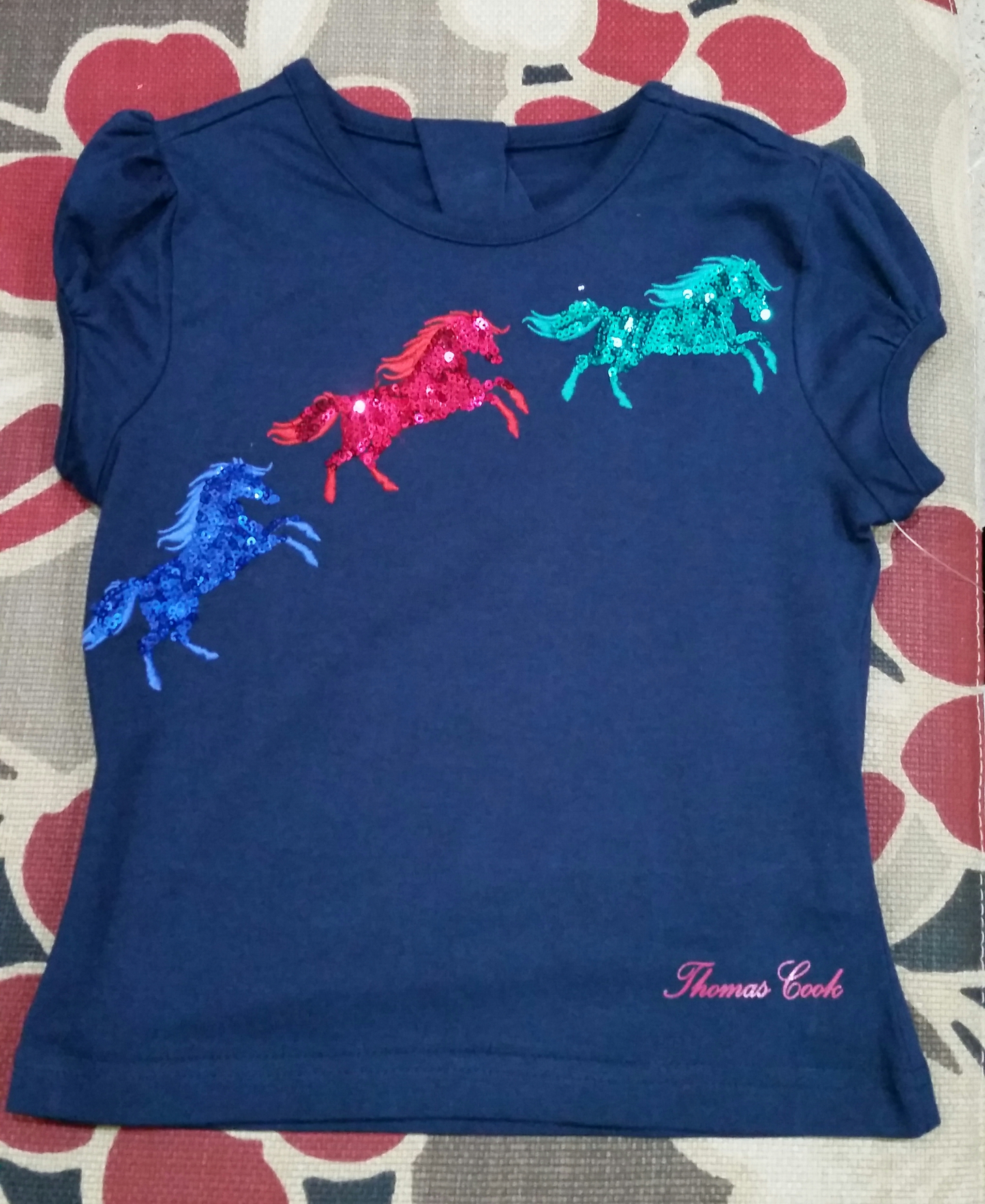 Thomas Cook Girls Jumping Horses Sequin Tee