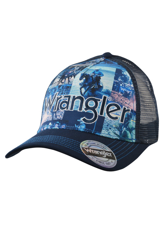 Wrangler Mens Rodeo Ben Trucker Cap - Navy