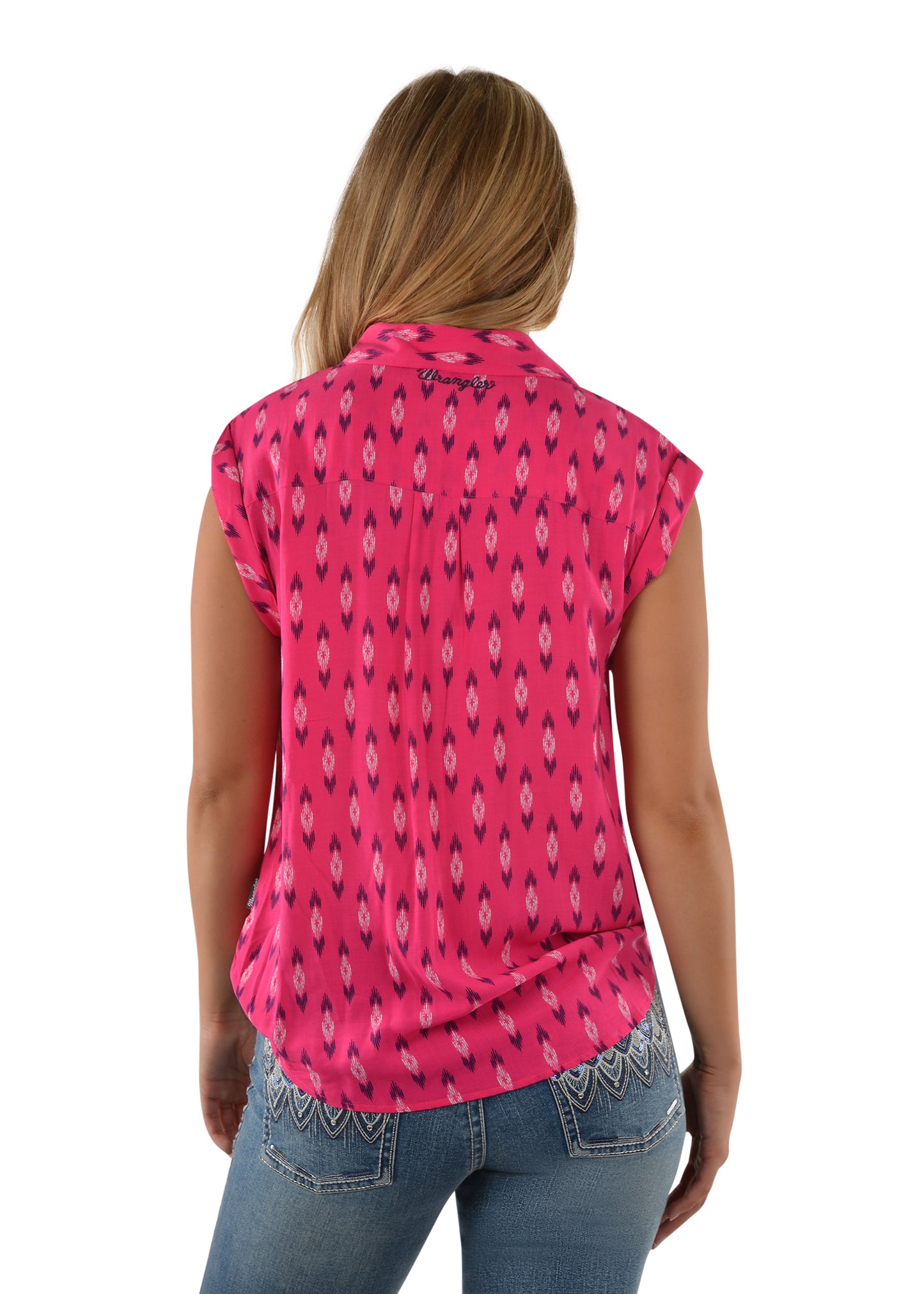 Wrangler Ladies Cybill Print Sleeveless Shirt - X1S2136708 - On Sale