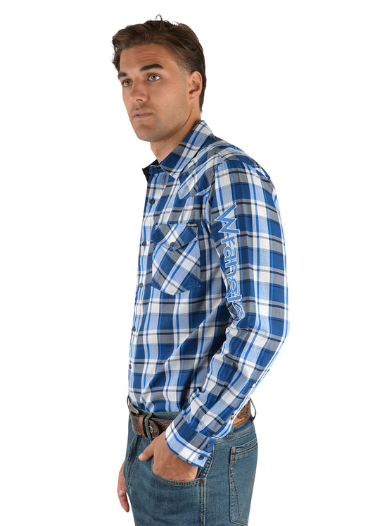 Wrangler Mens Kingsley Check Western L/S Shirt - X2S1111801