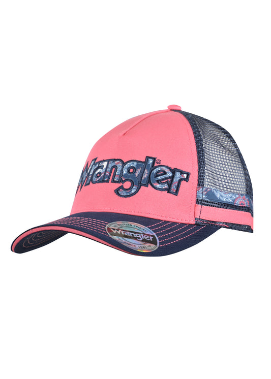 Wrangler Marie Trucker Cap - Coral/Navy - X2S2924CAP