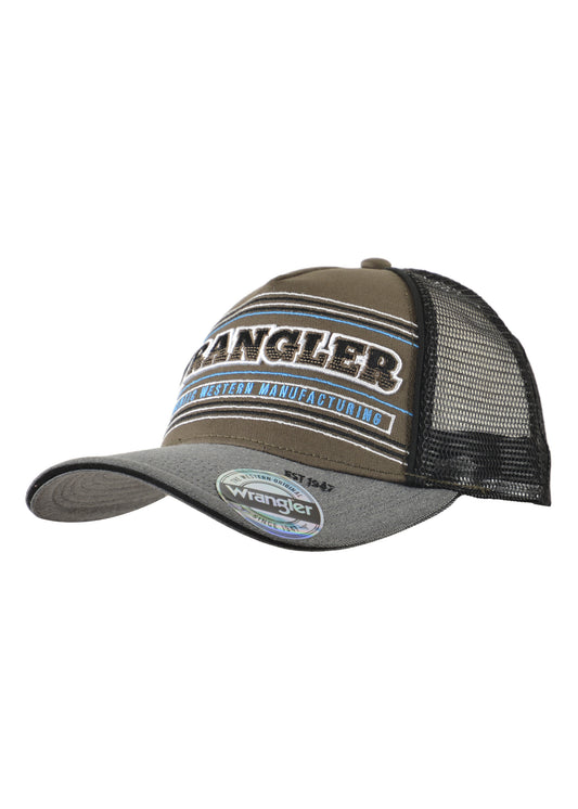 Wrangler Lawrence Trucker Cap - Green/Grey Marle - X3W1945CAP