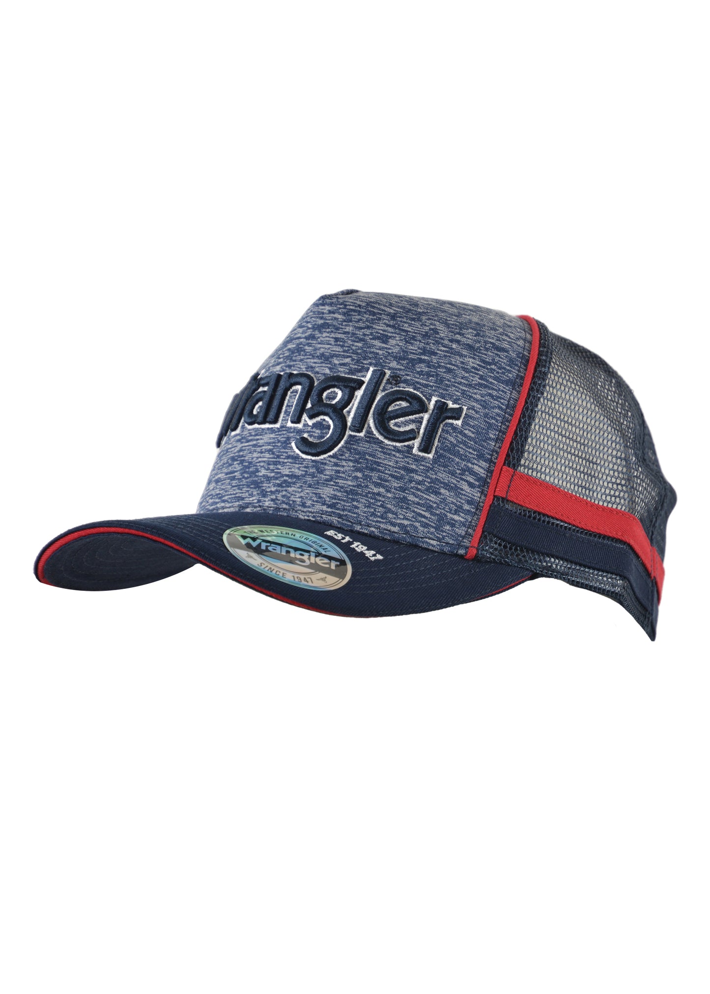 Wrangler Jake Square Front Trucker Cap - Navy Marle/Navy - X3W1953CAP