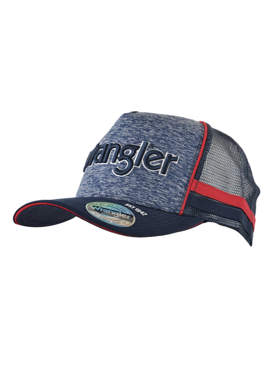 Wrangler Jake Square Front Trucker Cap - Navy Marle/Navy - X3W1953CAP