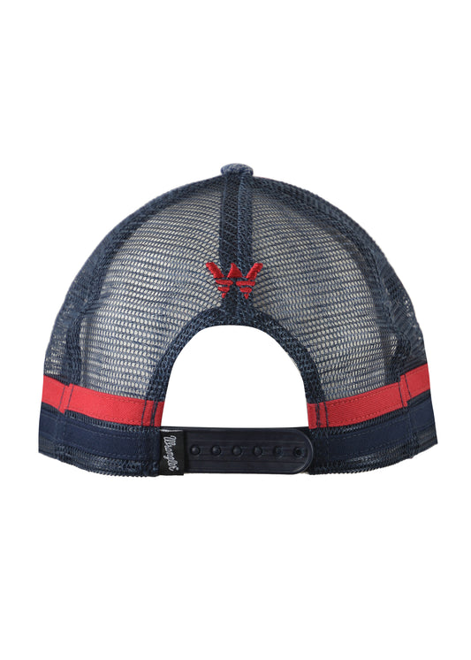 Wrangler Jake Square Front Trucker Cap - Navy Marle/Navy - X3W1953CAP