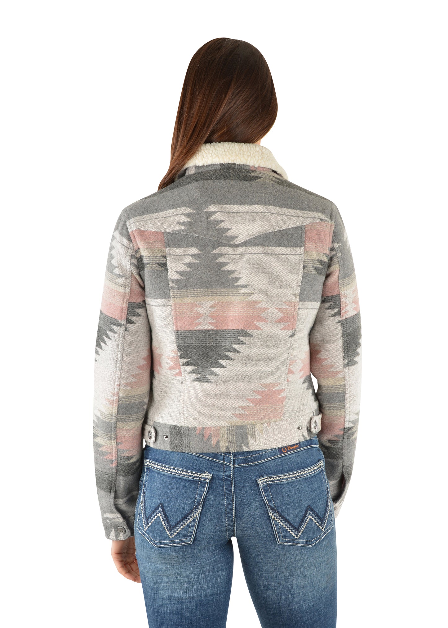Wrangler Ladies Harlene Jacket - Grey/Pink - ON SALE