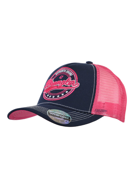 Wrangler Sierra Trucker Cap - Navy/Pink - X3W2939CAP