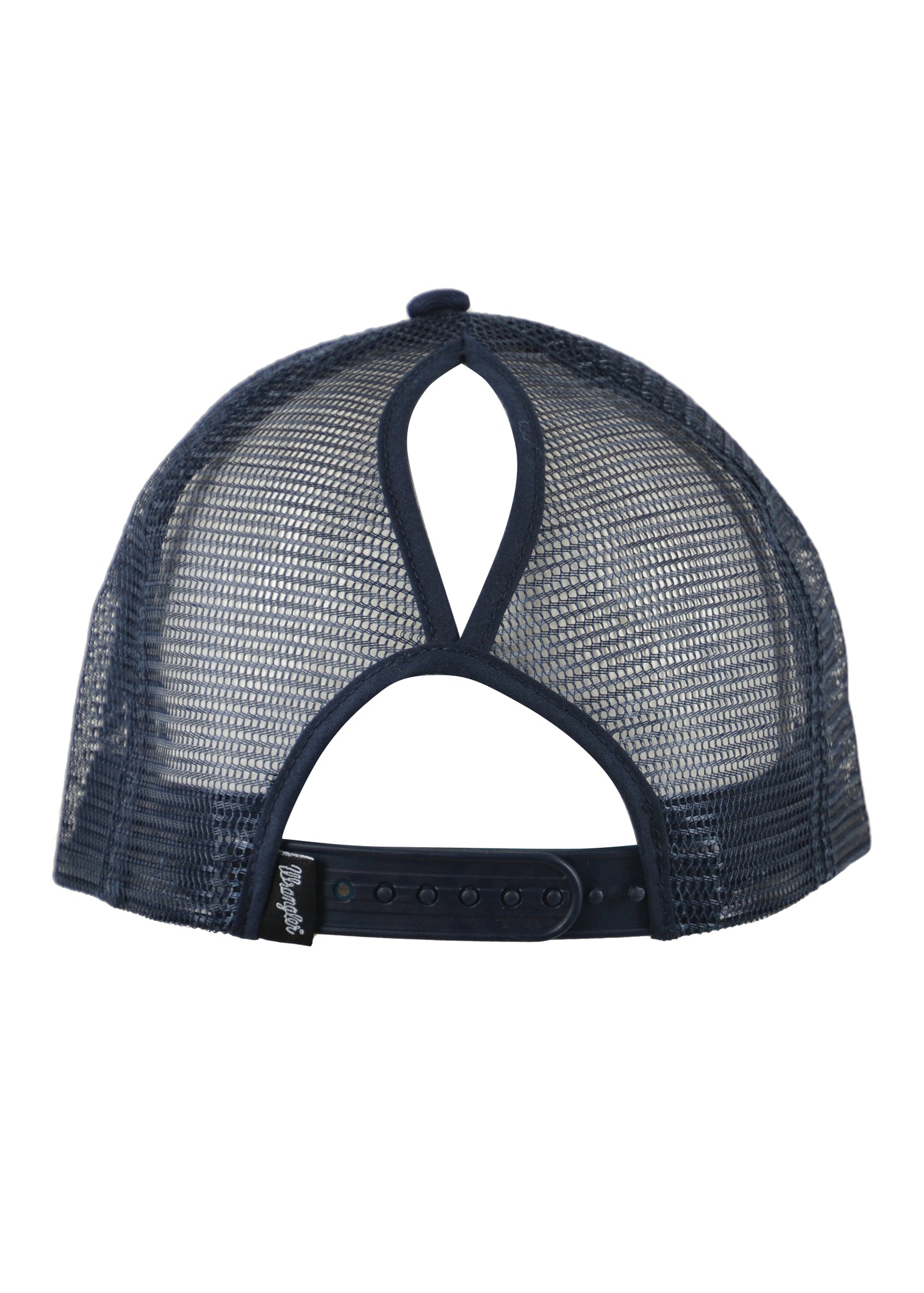 Wrangler Diamond Hi-Profile Ponytail Trucker Cap - Navy - X3W2942CAP
