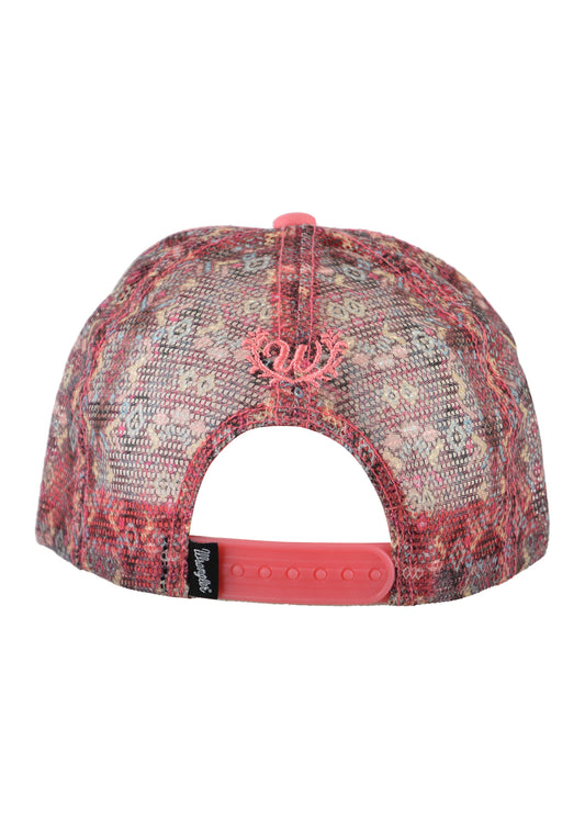 Wrangler Holly Square Front Trucker Cap - Coral - X3W2943CAP