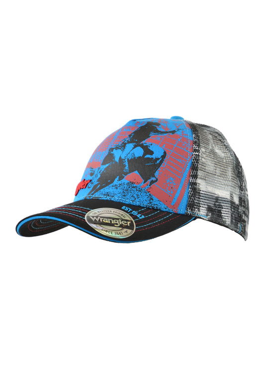 Wrangler Kids Gallant Trucker Cap - Blue/Black - X3W3944CAP