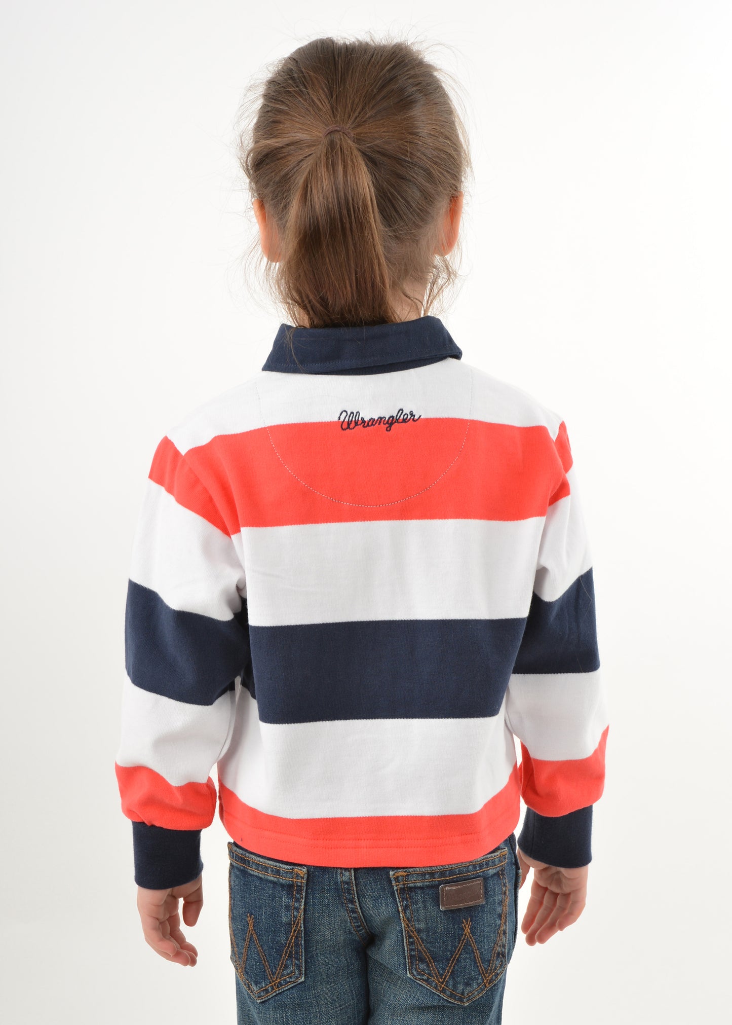 Wrangler Girls Charlotte Rugby - Navy/Red/White