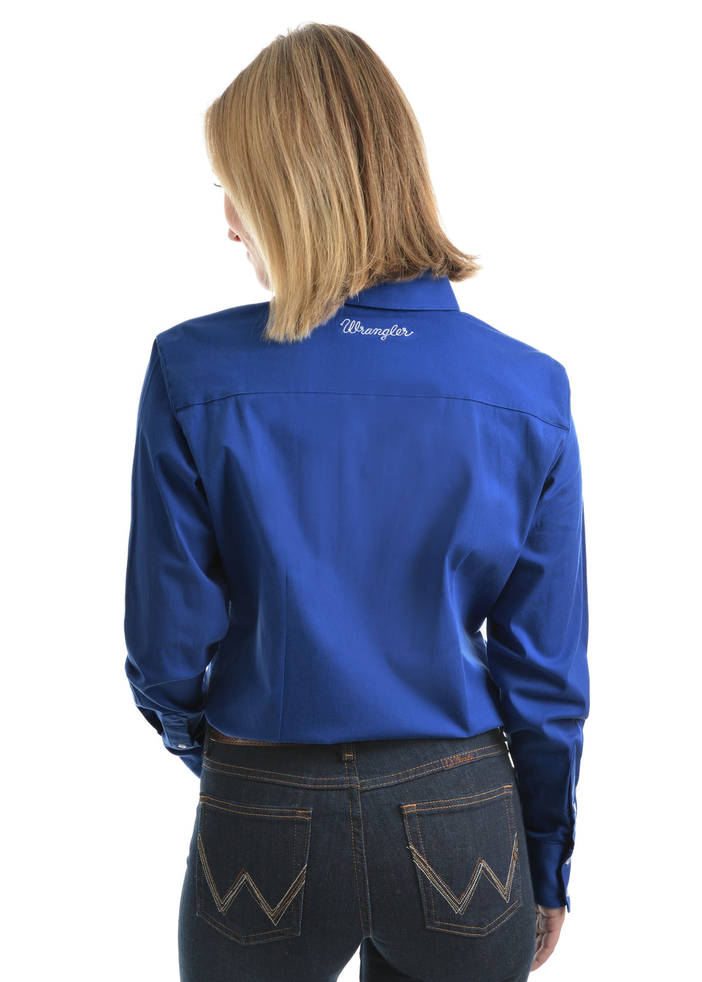 Wrangler Womens Tracey Drill L/S Shirt - Royal Blue
