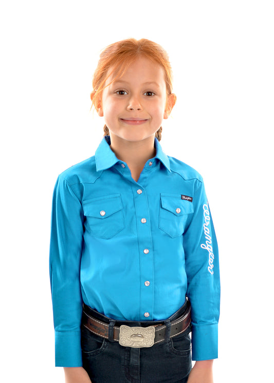 Wrangler Girls Logo L/S Drill Shirt