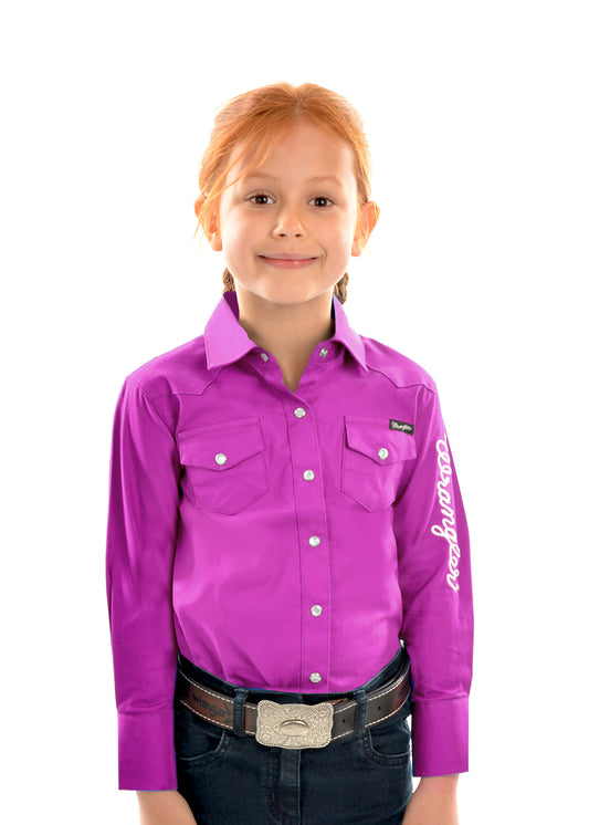 Wrangler Girls Logo L/S Drill Shirt