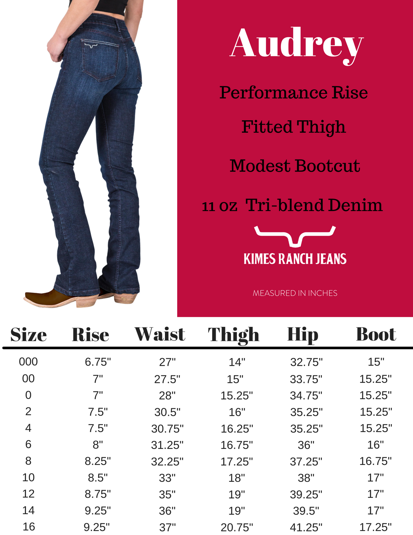 Kimes Ranch USA Ladies Audrey Jeans - 36" Leg