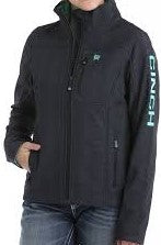 Cinch Ladies Black Printed Teal Bonded Jacket - Gillian - MAJ9866012