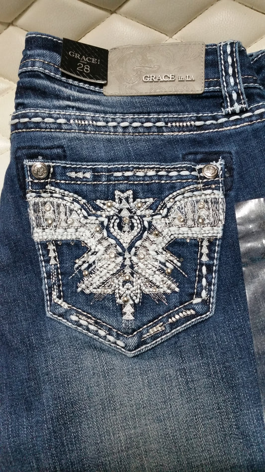 Grace in LA Ladies Bling Jeans - JB51140