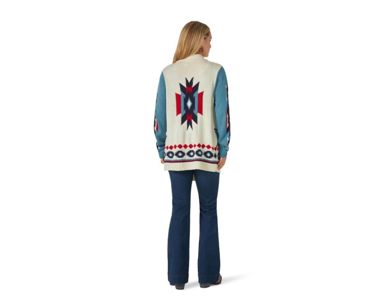 Wrangler Ladies Aztec Draped Cardigan - ON SALE