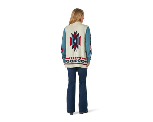 Wrangler Ladies Aztec Draped Cardigan - ON SALE