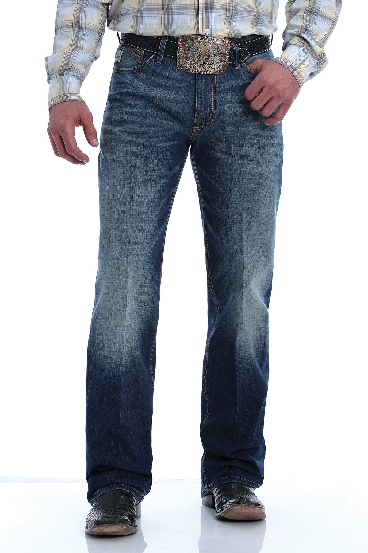 Cinch Mens Relaxed Fit Grant Medium Stonewash Jeans - MB51637001