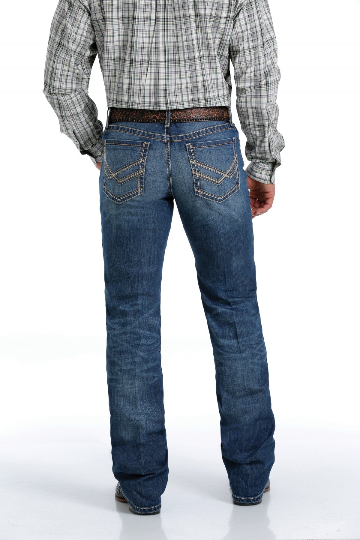 Cinch Mens Ian Slim Fit Stretch Medium Stonewash Jeans - IAN - MB52436001