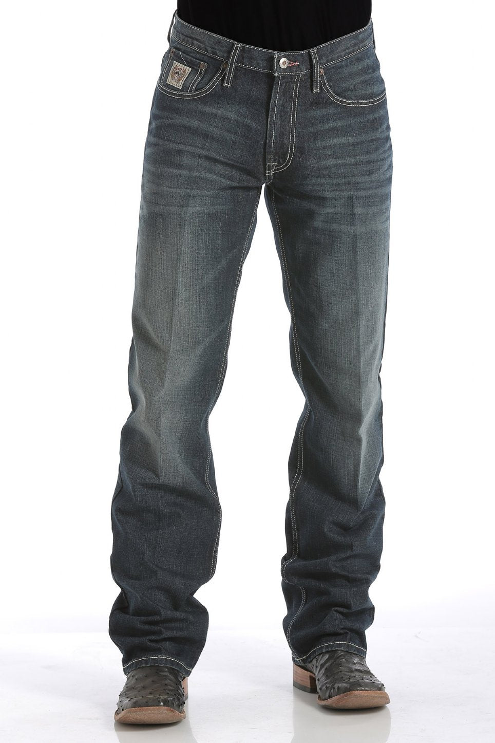 Cinch Men's Relaxed Fit White Label Jeans - Dark Stonewash - MB92834019