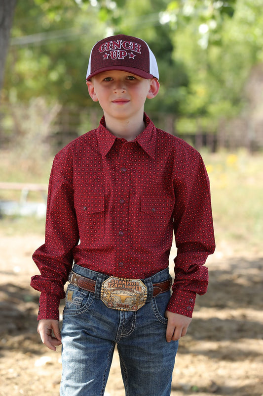 Cinch Boys Cinch Up Cap - Burgandy - MCC0606012